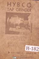 Hybco-Hybco 700, 701 and 702, Tap Grinder Instructions and Parts Manual 1947-1100-700-701-702-901-03